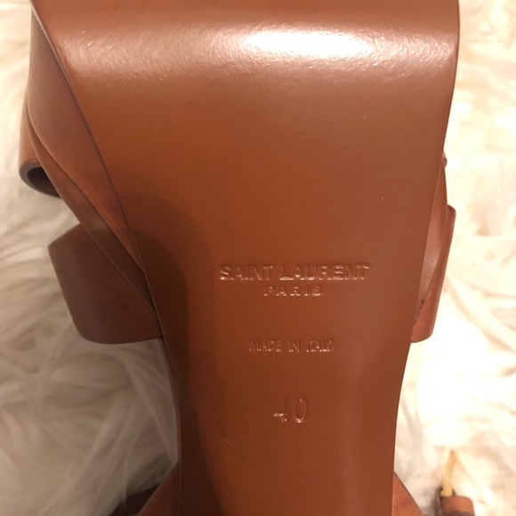 YSL Tribute Leather Platform Sandals/Heels - Picture 3 of 3